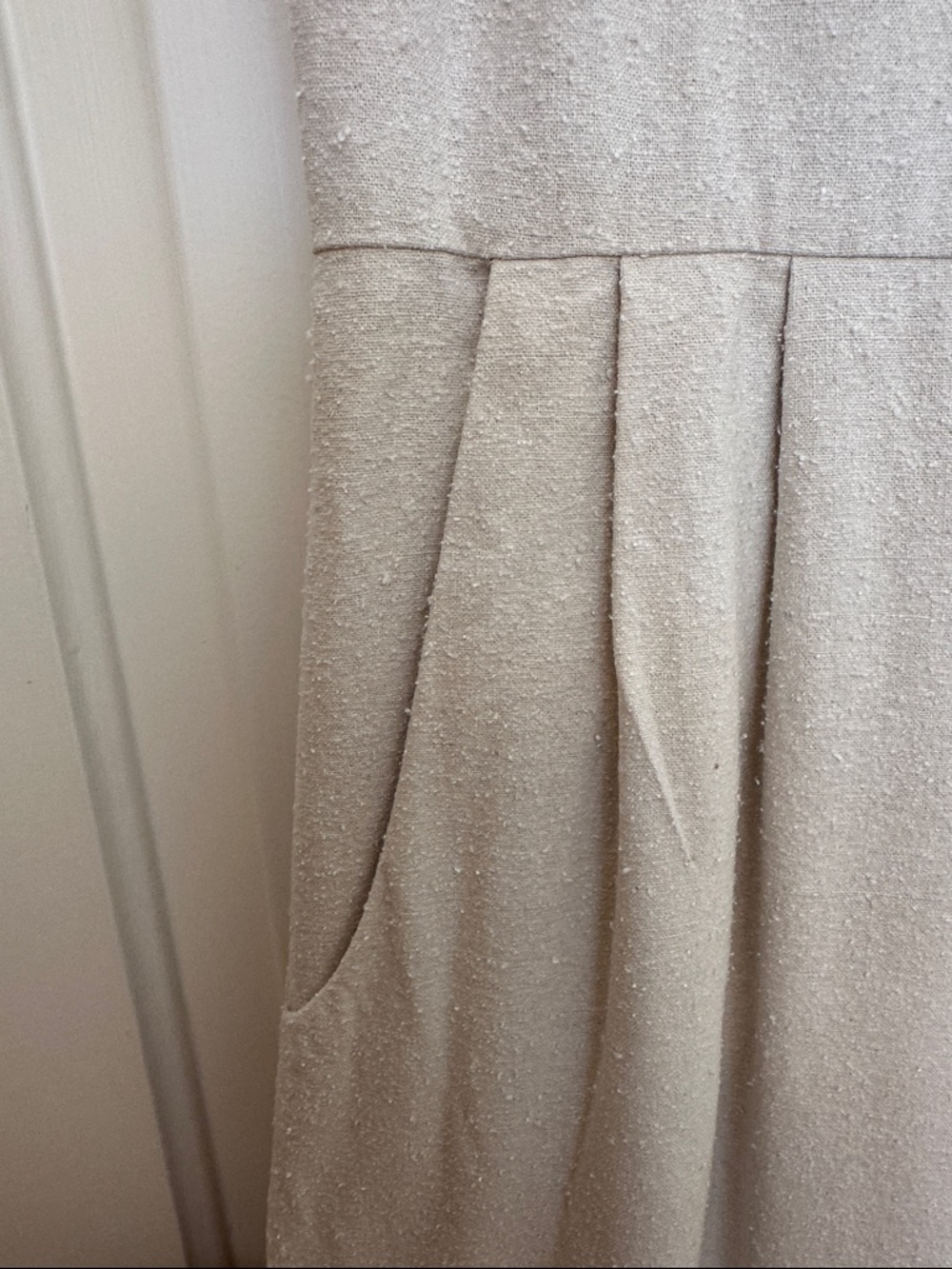 Jenni Kayne Ivory Raw Silk Spaghetti Strap “Rove” Dress Size M - Picture 4 of 11
